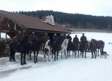 Ankunft und Begrüßung der harten Cowboys